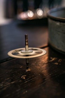 brown spinning top
