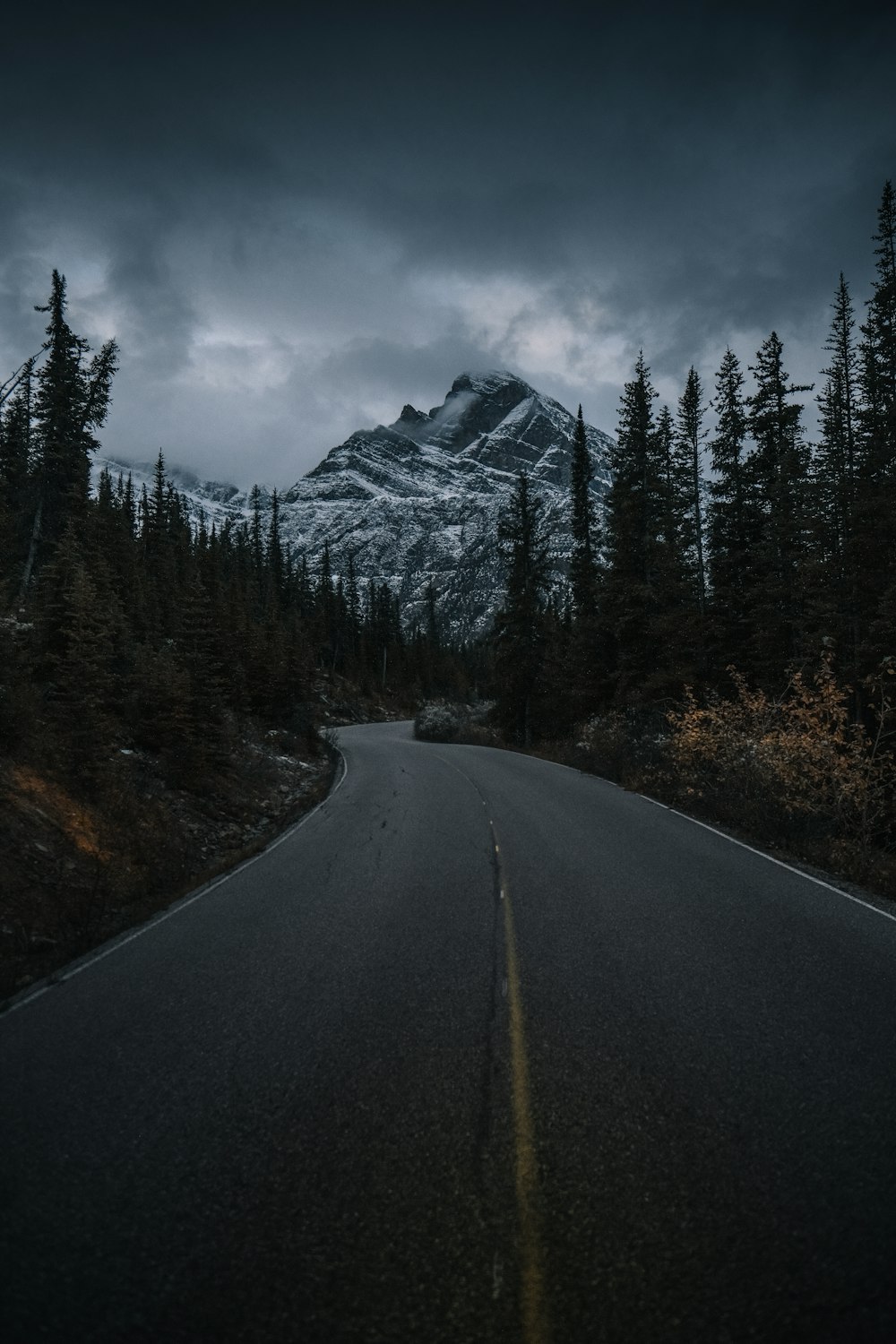 black concrete road