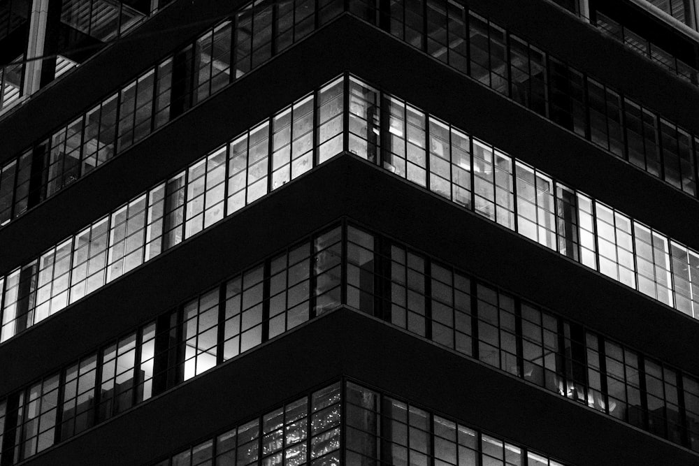 turned-on building at nighttime