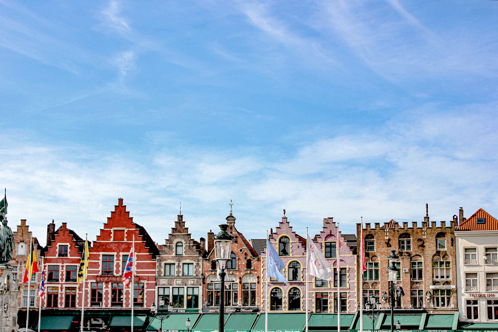 Gabled facades in the historic centre of Bruges