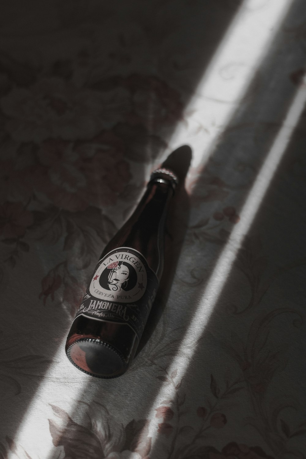 brown glass bottle