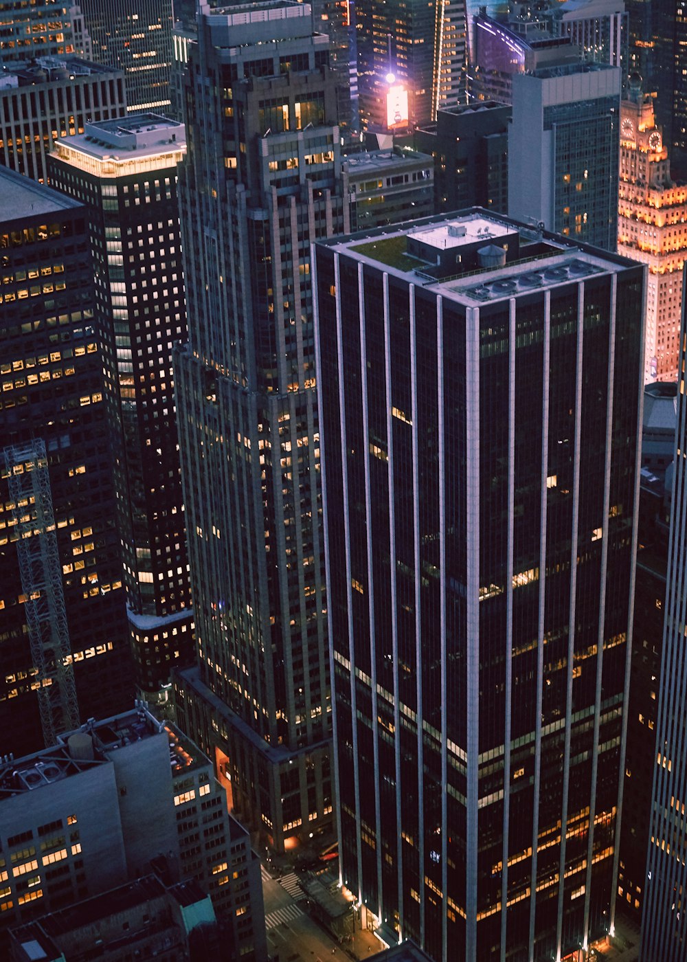 aerial view of high-rise buildings