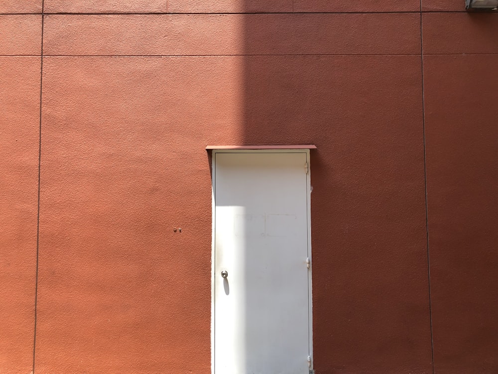 closed white wooden door