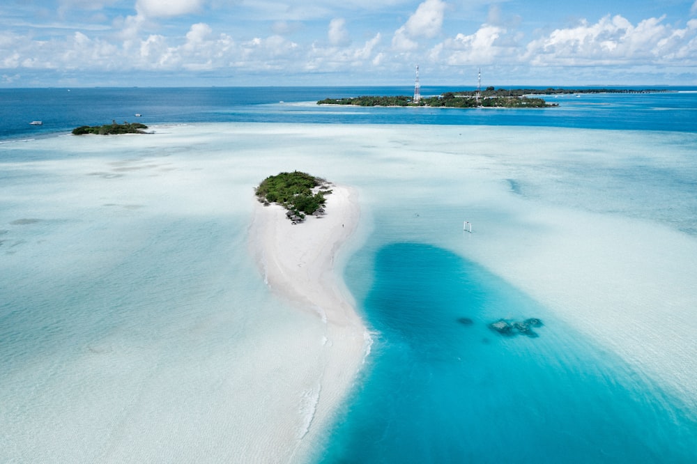 white and blue body of water