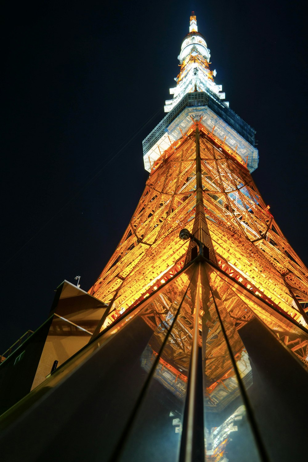 brown and black tower at nighttime