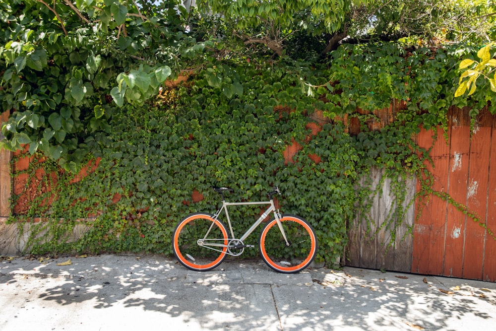 orange and black BMX bike