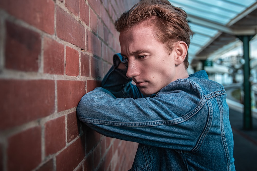 Chaqueta vaquera azul para hombre