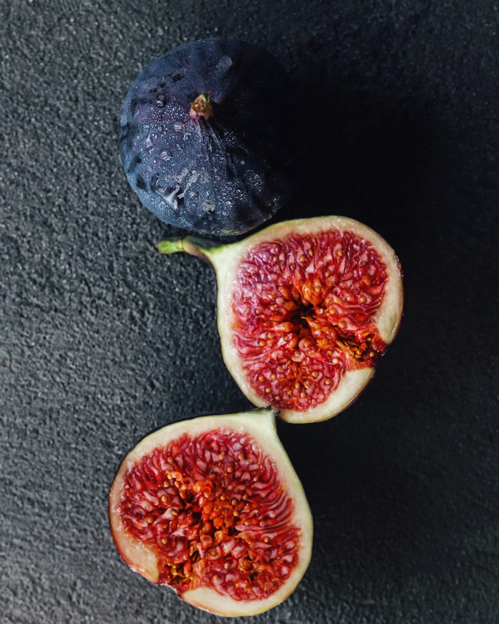 black and white fruits