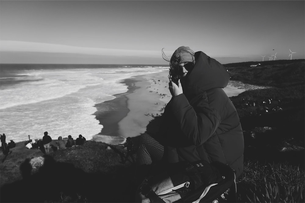 grayscale photo of person wearing hoodie