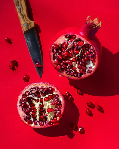 Sliced pomegranate