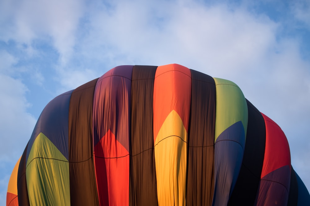 multicolored hot air balloon