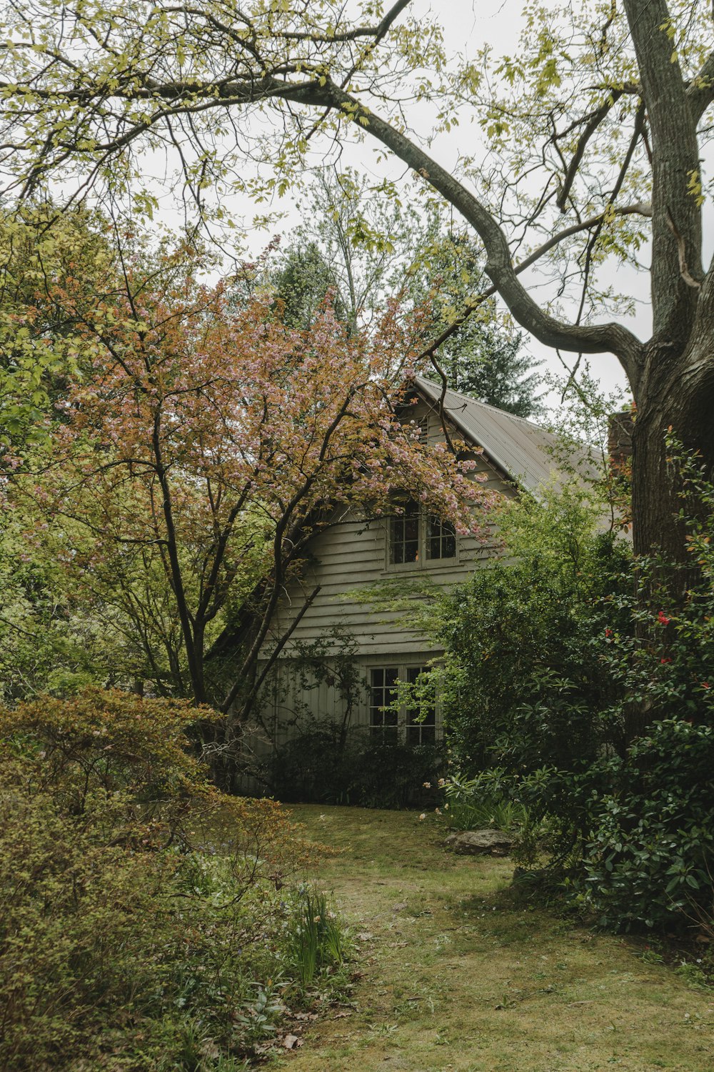 white painted wooden house at rural area