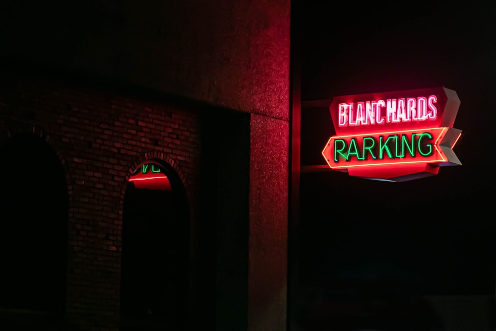 red and green neon signage