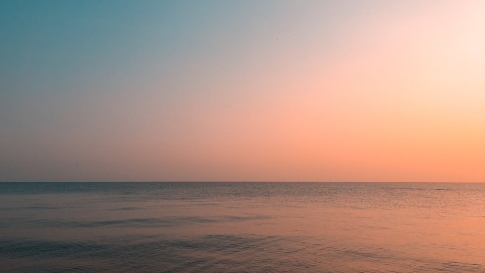 ocean during sunset