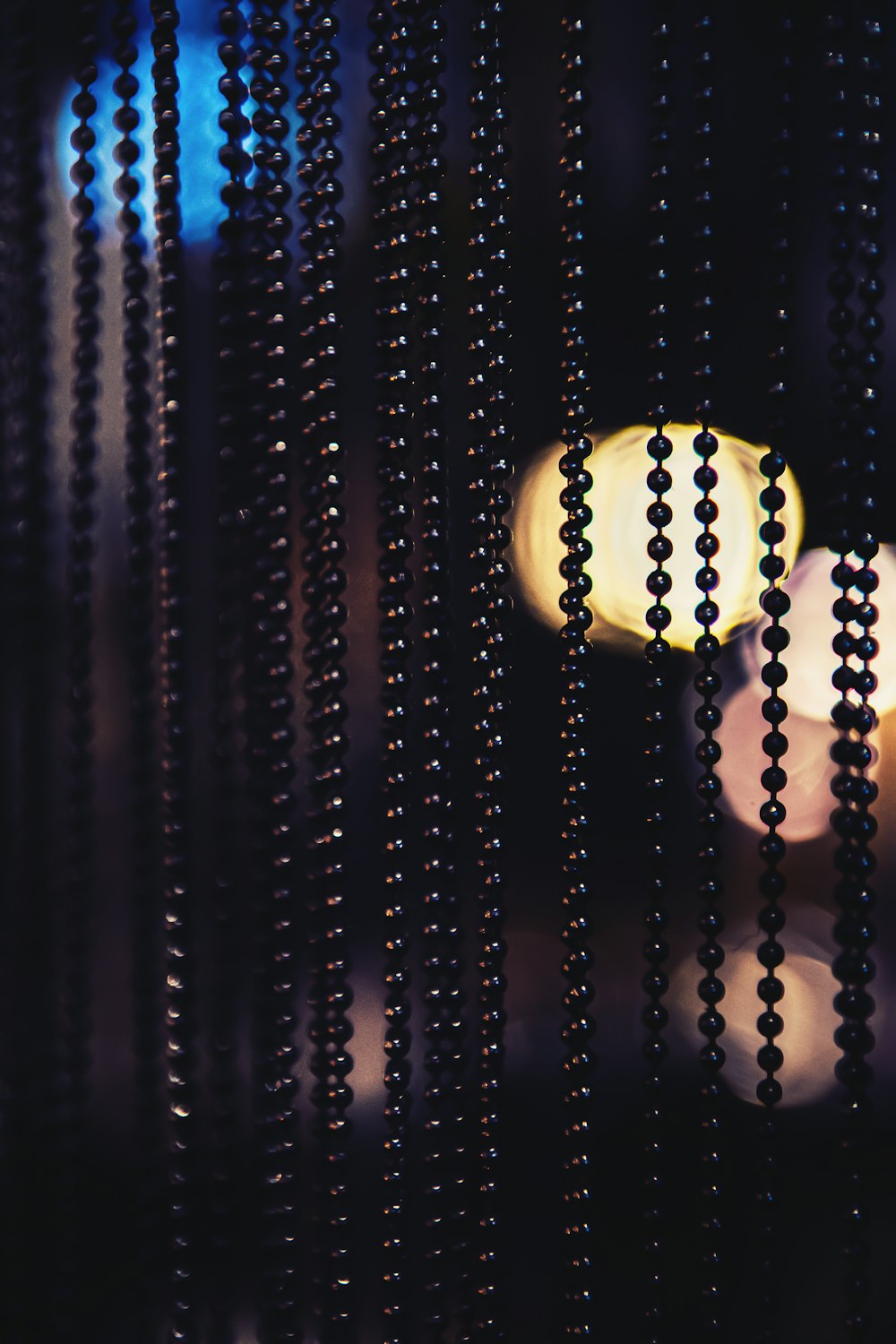 beaded black curtain