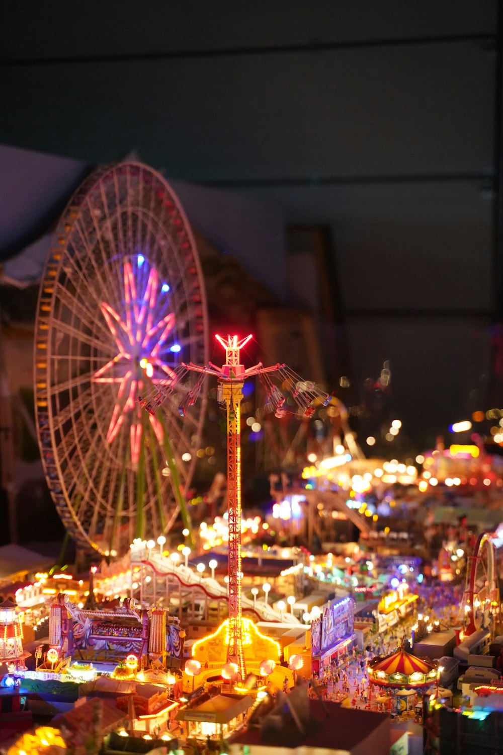 orange LED ferris wheel