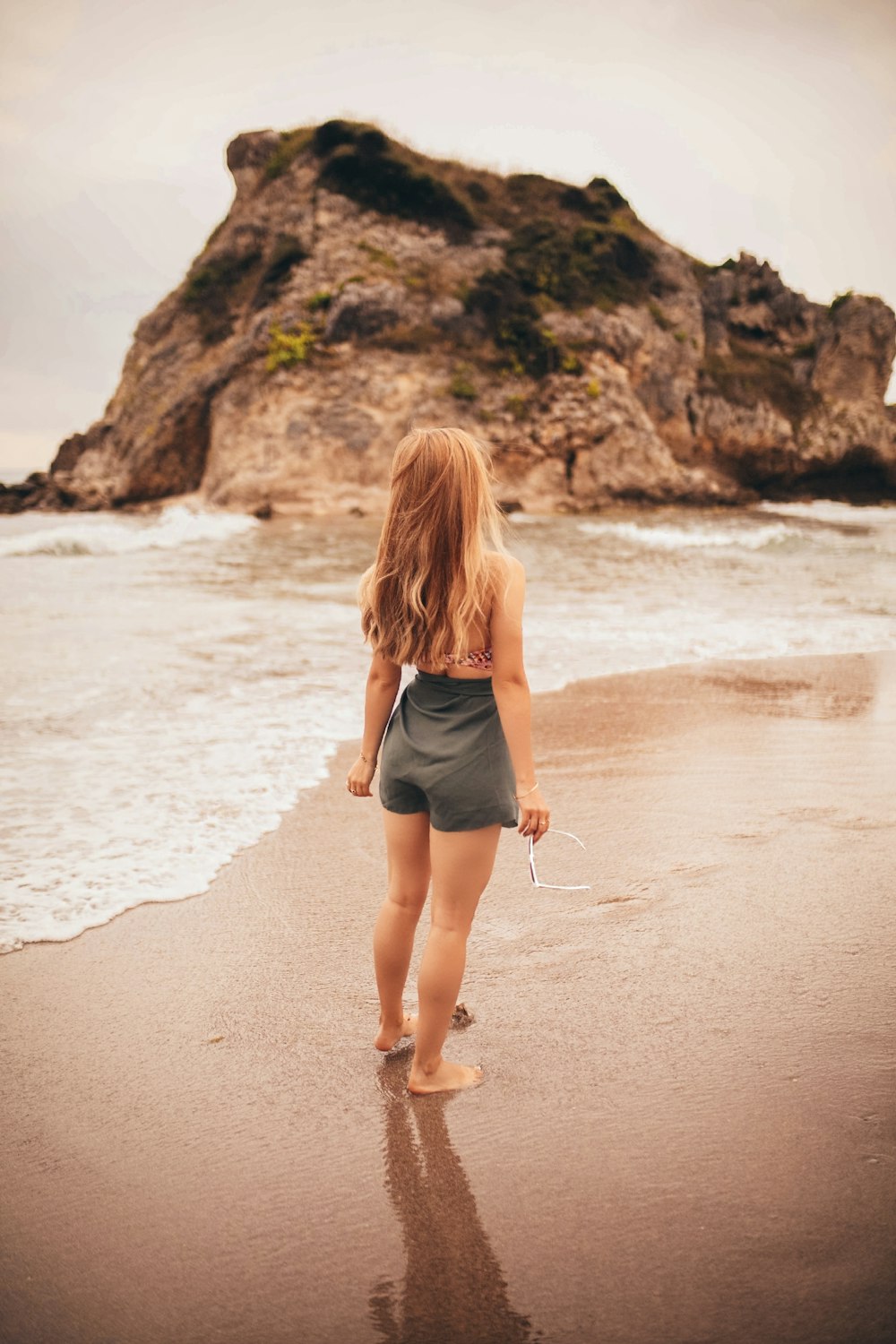 woman on seashore