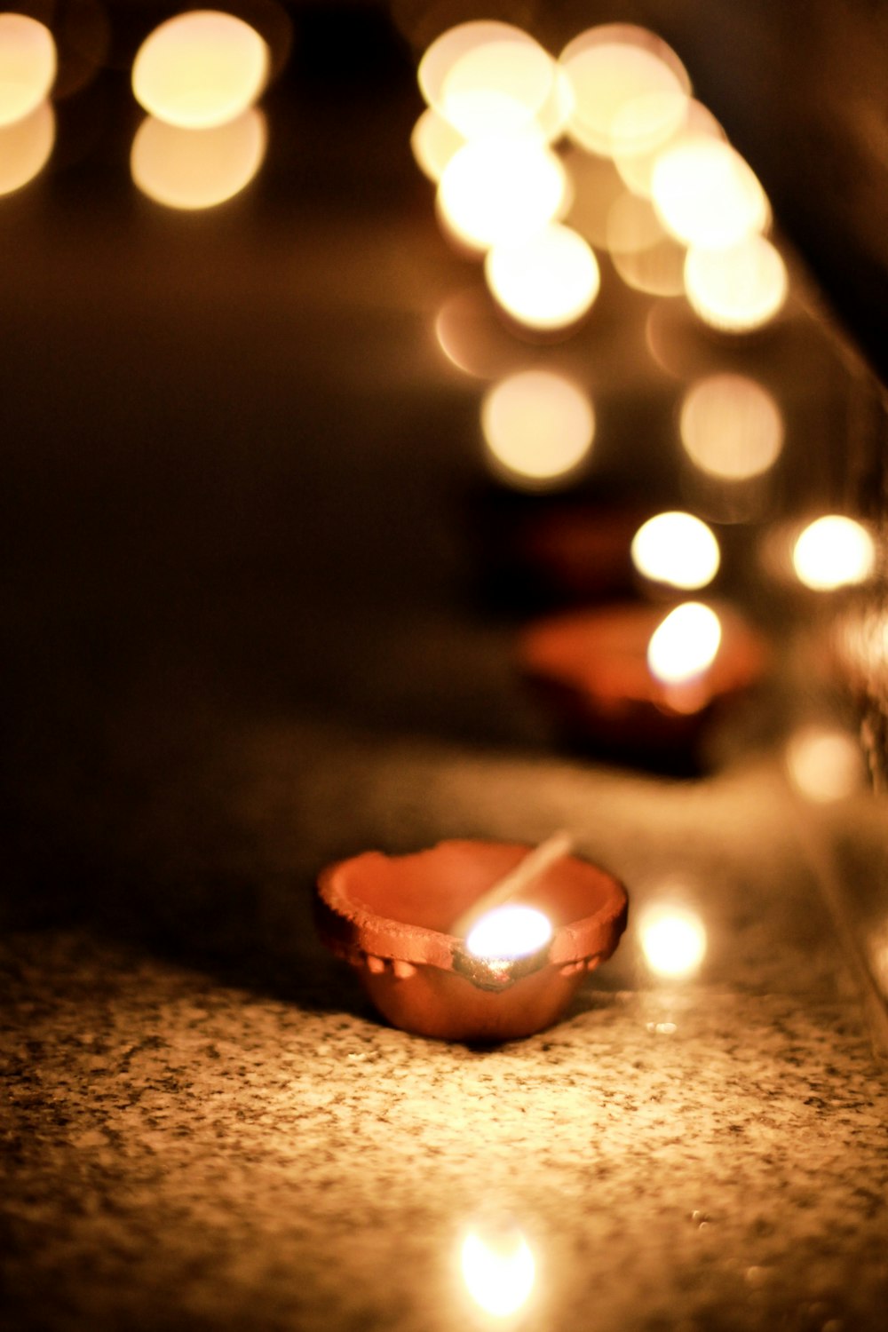 closeup photo of tealight candle