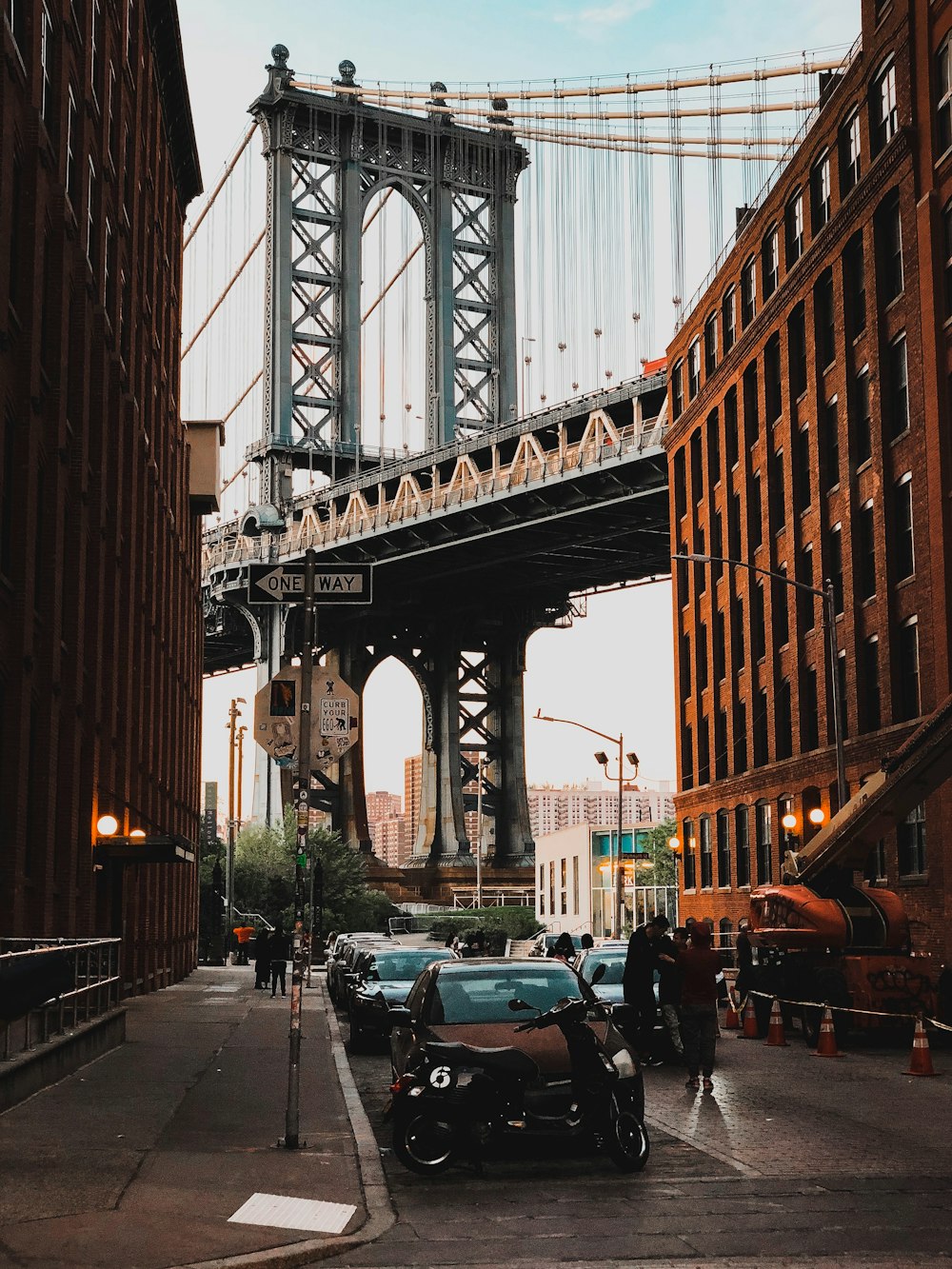 Manhattan Bridge, New York during day