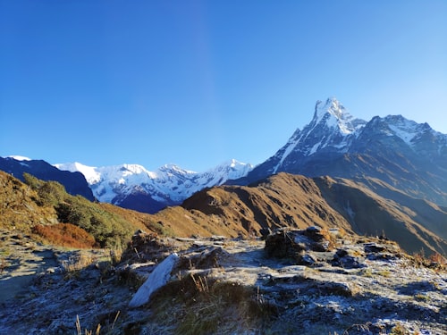 Golden sunrise Annapurna Machhapuchhre Fishtail peak