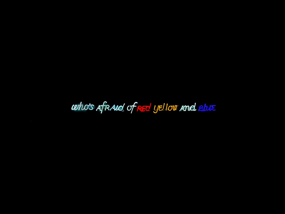 black background with whats afraid of red yellow and blue text