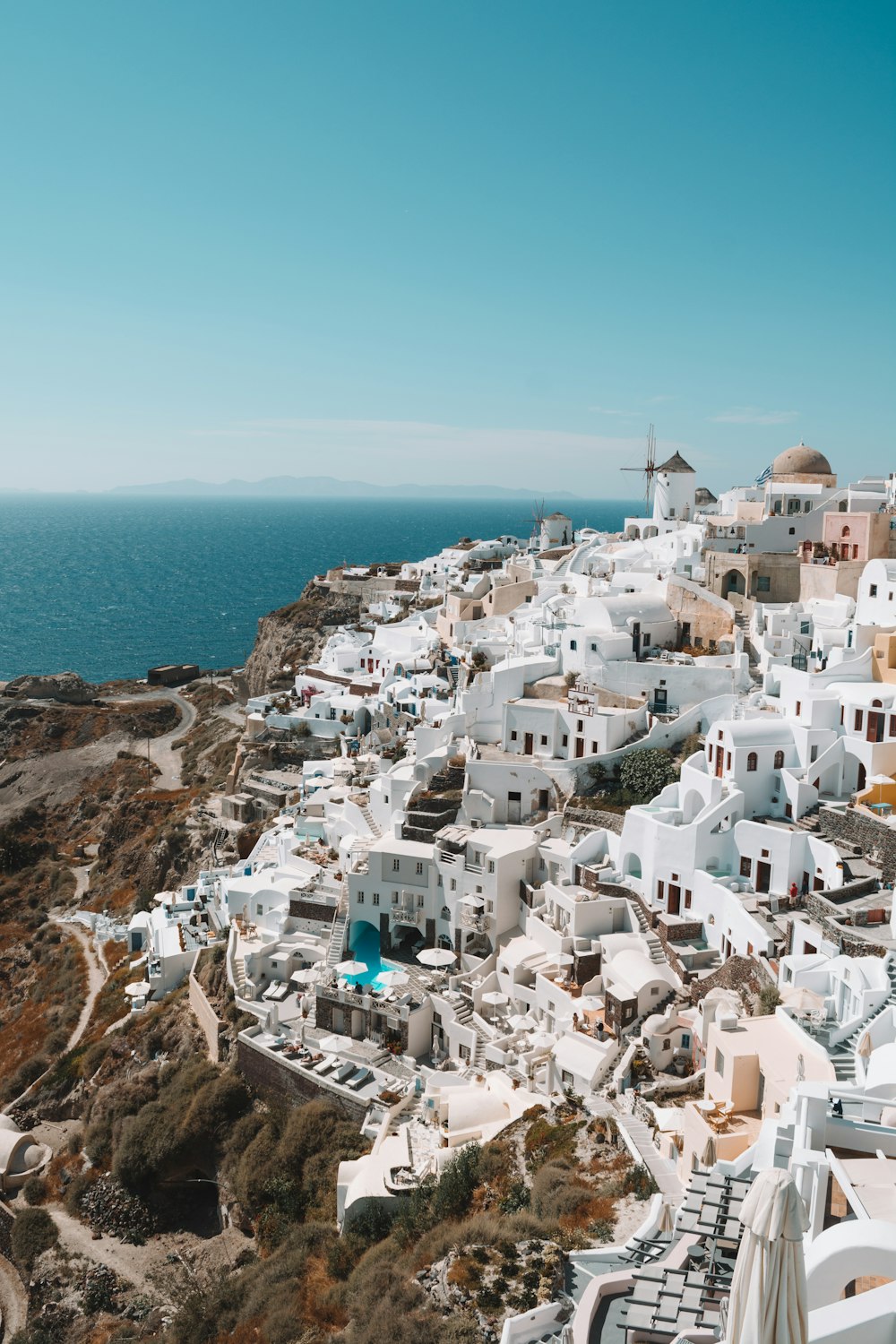 Santorin Grèce pendant la journée