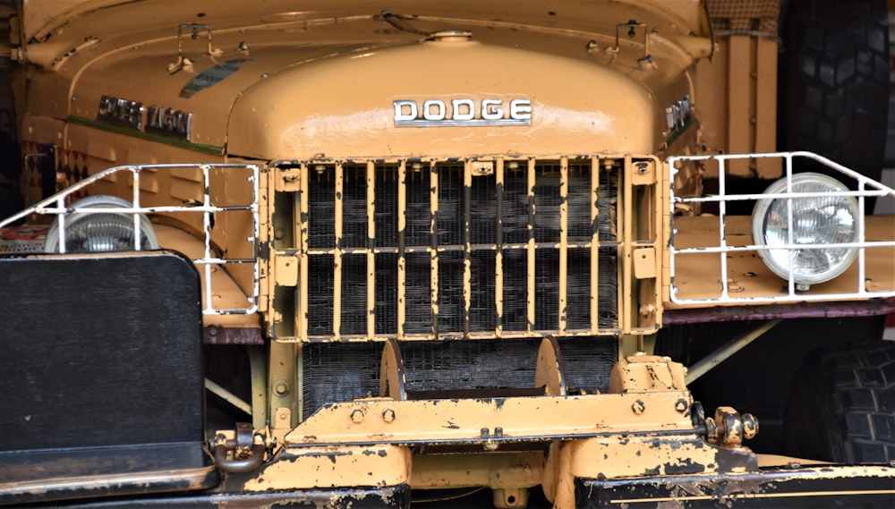 yellow Dodge truck