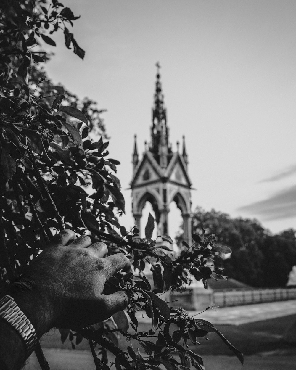 grayscale photo of Eiffel tower