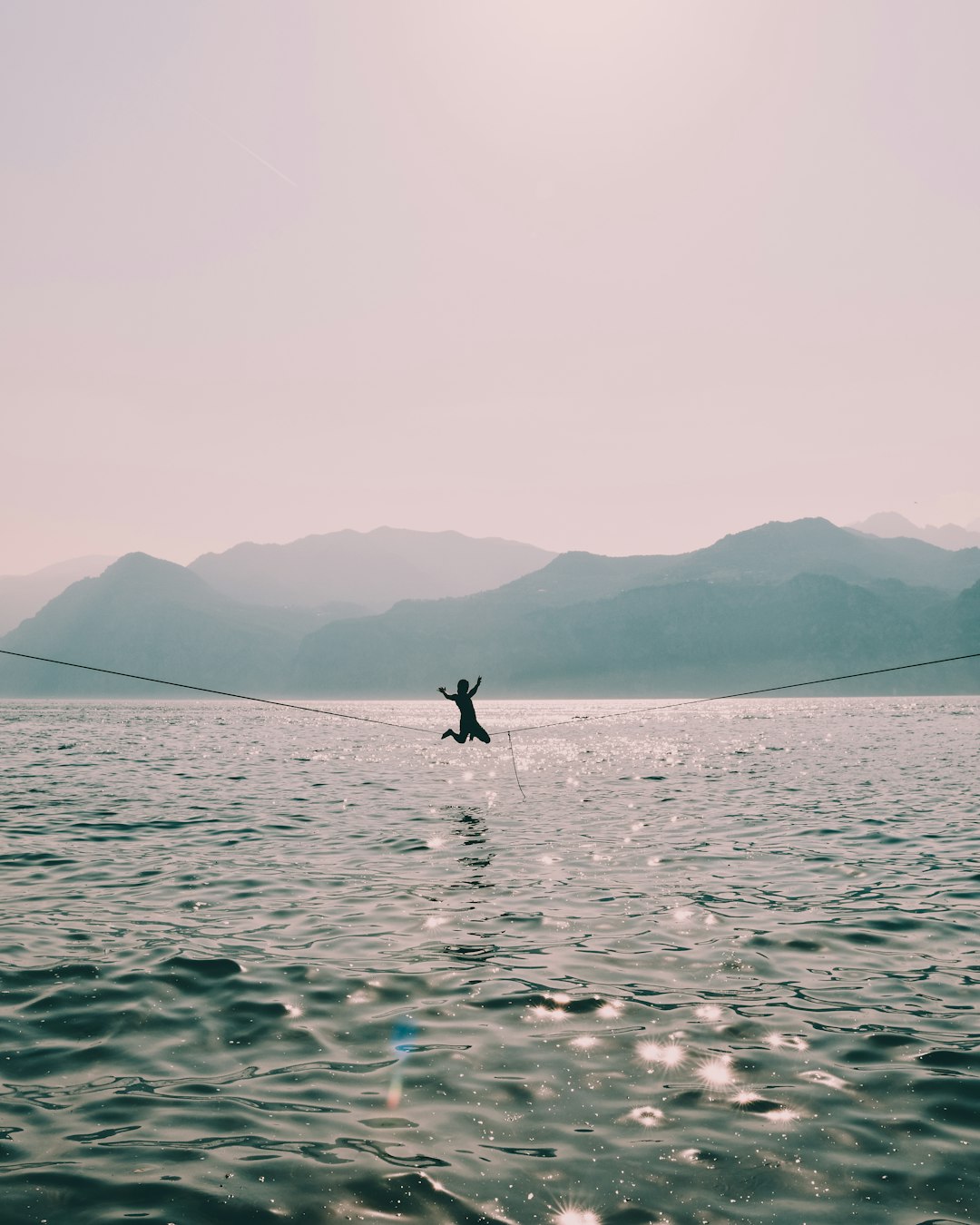 black and white body of water