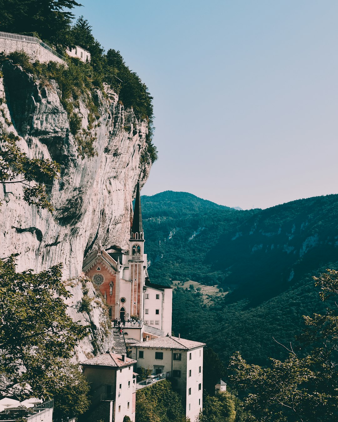 view of Sanctuary of Madonna della Corona at Italy