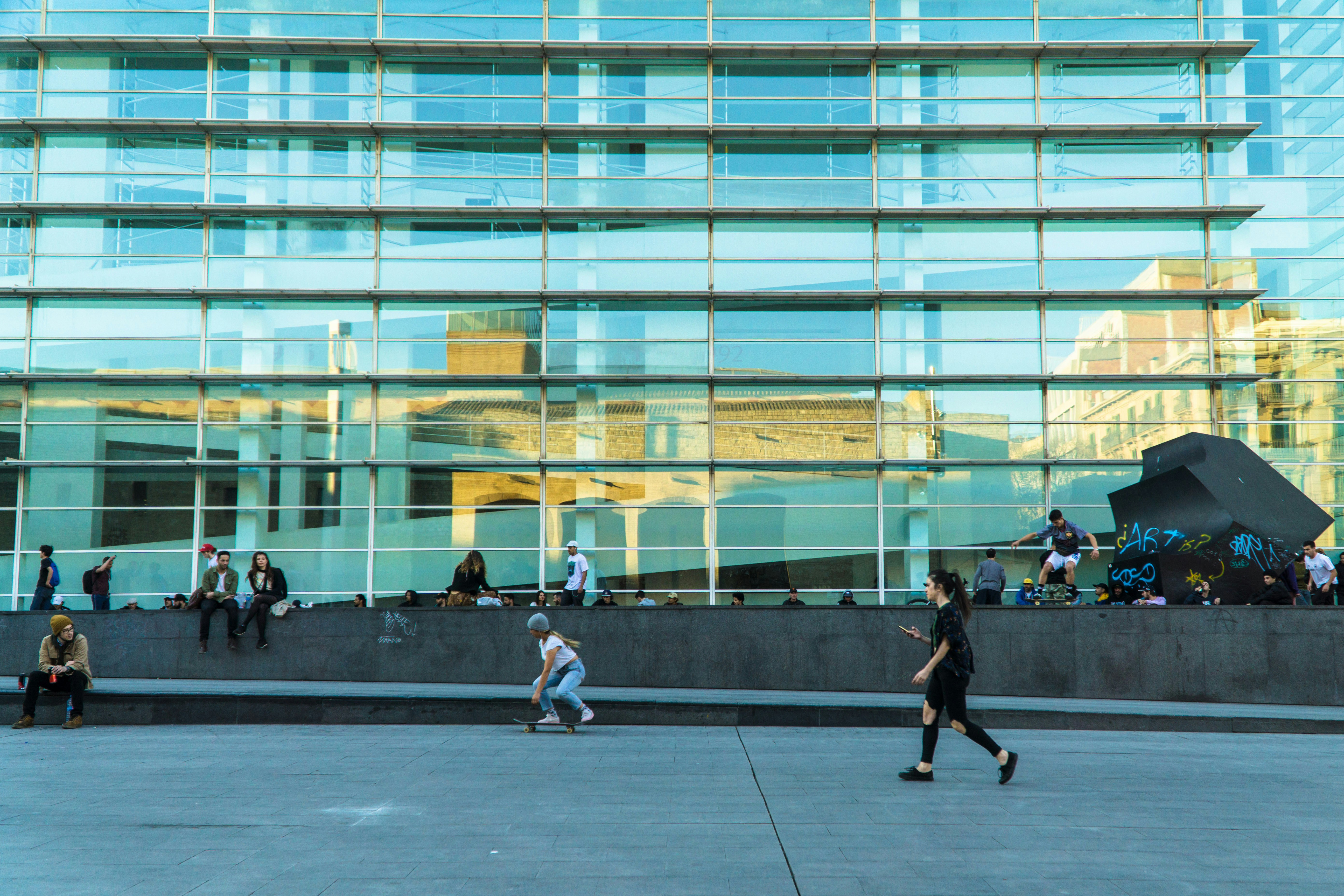 A typical day in MACBA, Barcelona's hotspot for art, urban culture and skate.