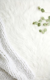 green leaves on white textile