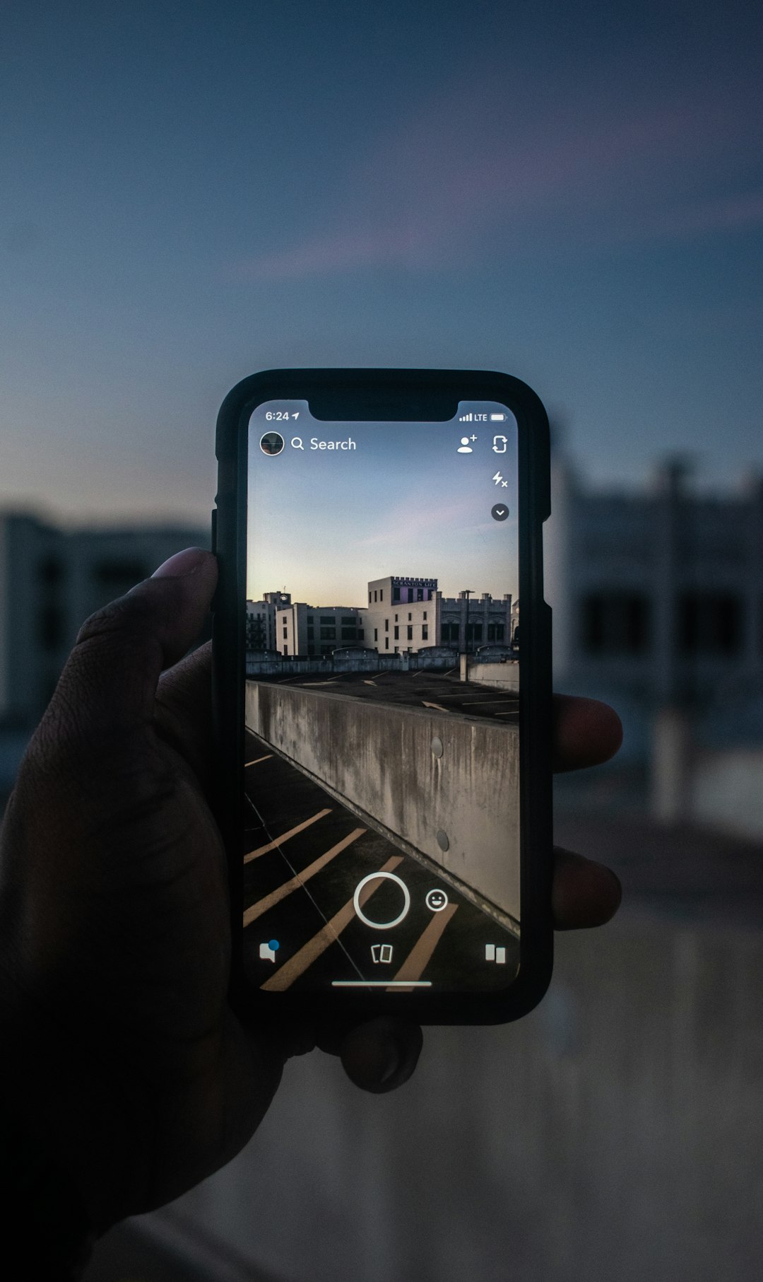 smartphone camera displaying building roof during day