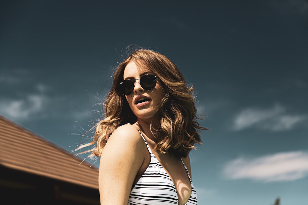 woman wearing sunglasses