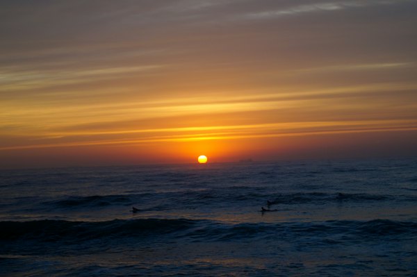 Sunset over the Indian Ocean — Durban, South Africa