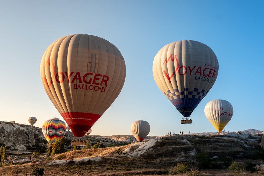 people watching hot air balloons in the sky during daytime