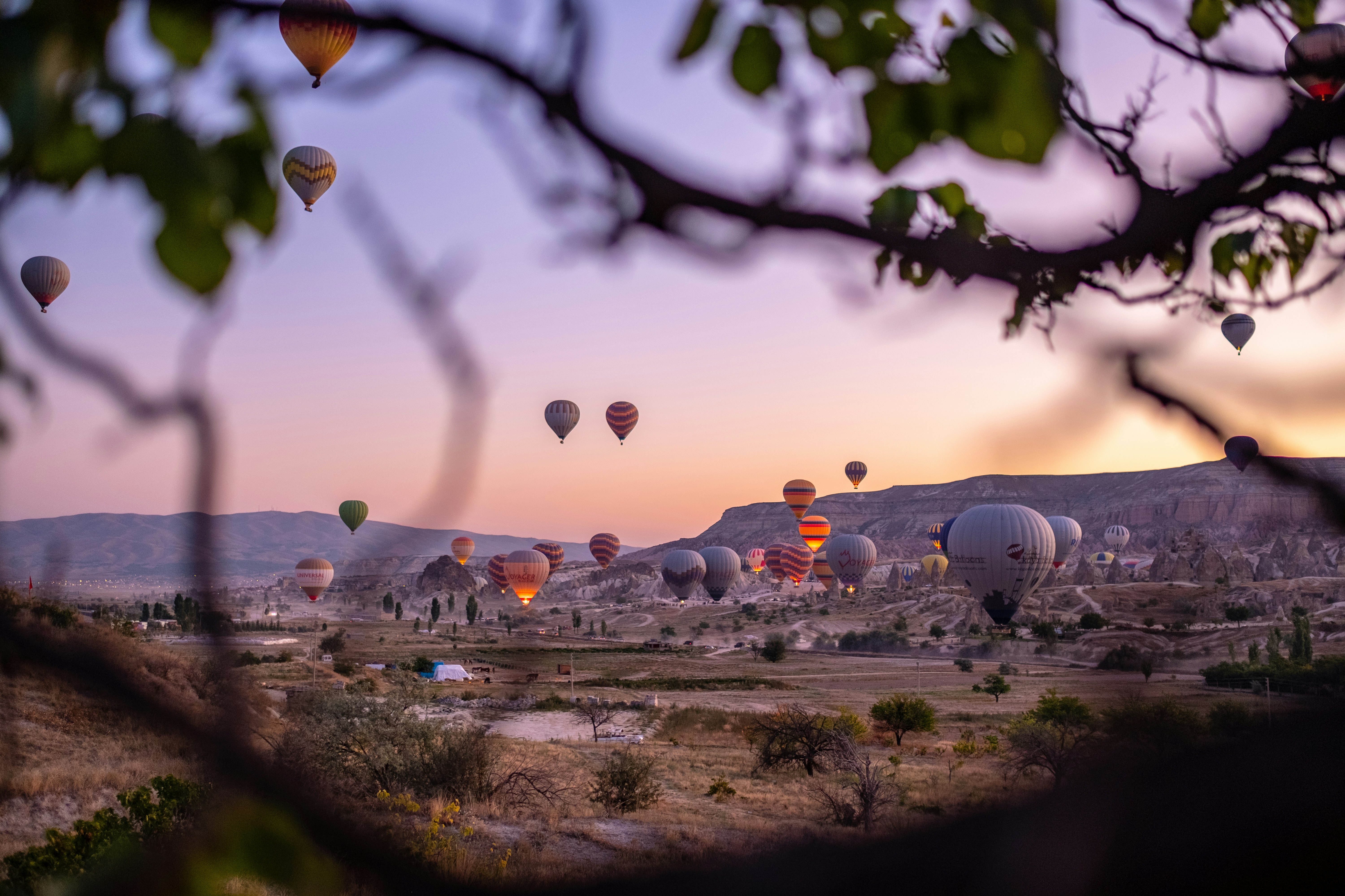 assorted-color of hot air balloons in kapadokya