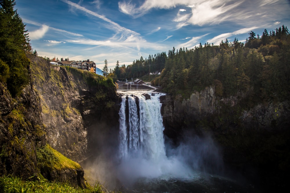 waterfalls at daytime