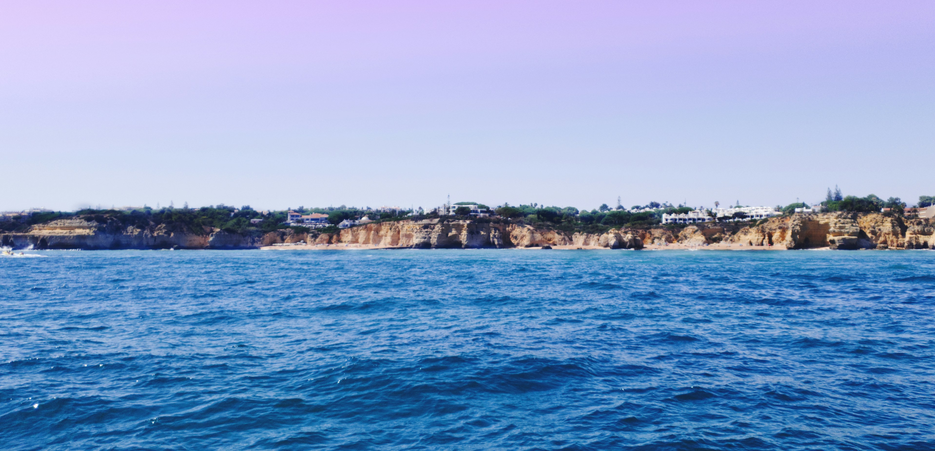 Deep blue Pacific waves rolling toward the Los Angeles shore