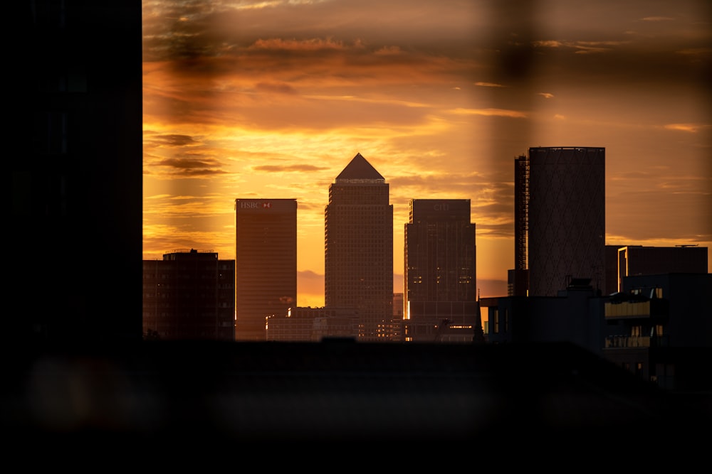 silhouette of buildings