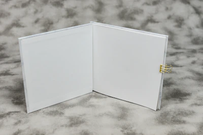A neat folder on a desktop containing newly created blank pages.