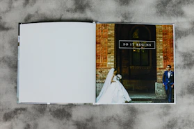 opened wedding book