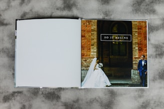 opened wedding book