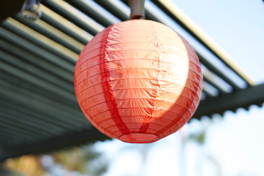 round pink lantern