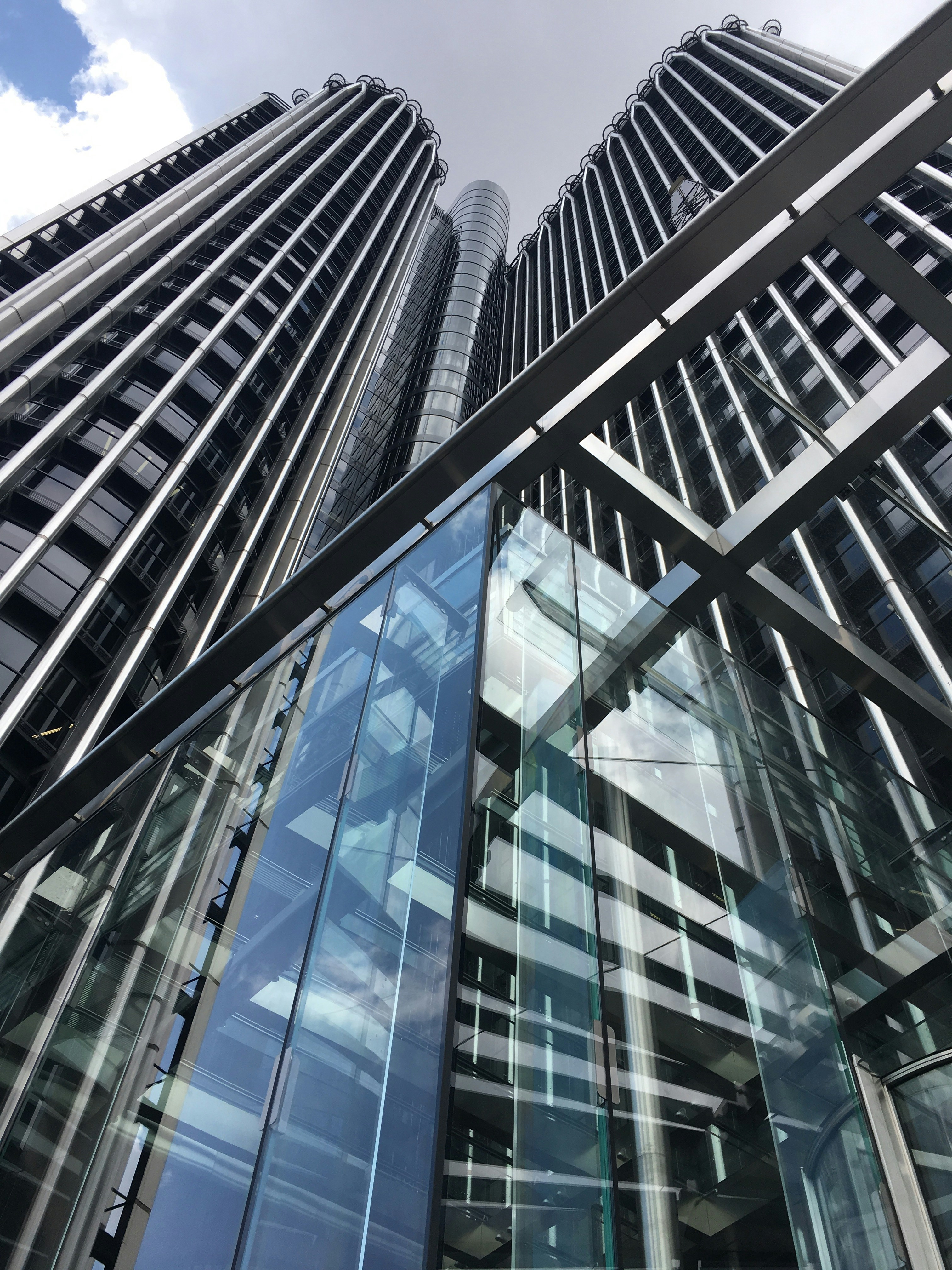low angle photo of buildings