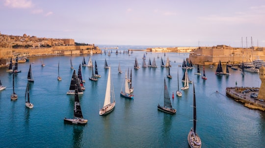 sailing boat lot in Grand Harbour Malta