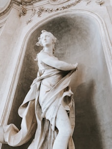 Elegant marble sculpture inspired by Swedish Grace aesthetics.