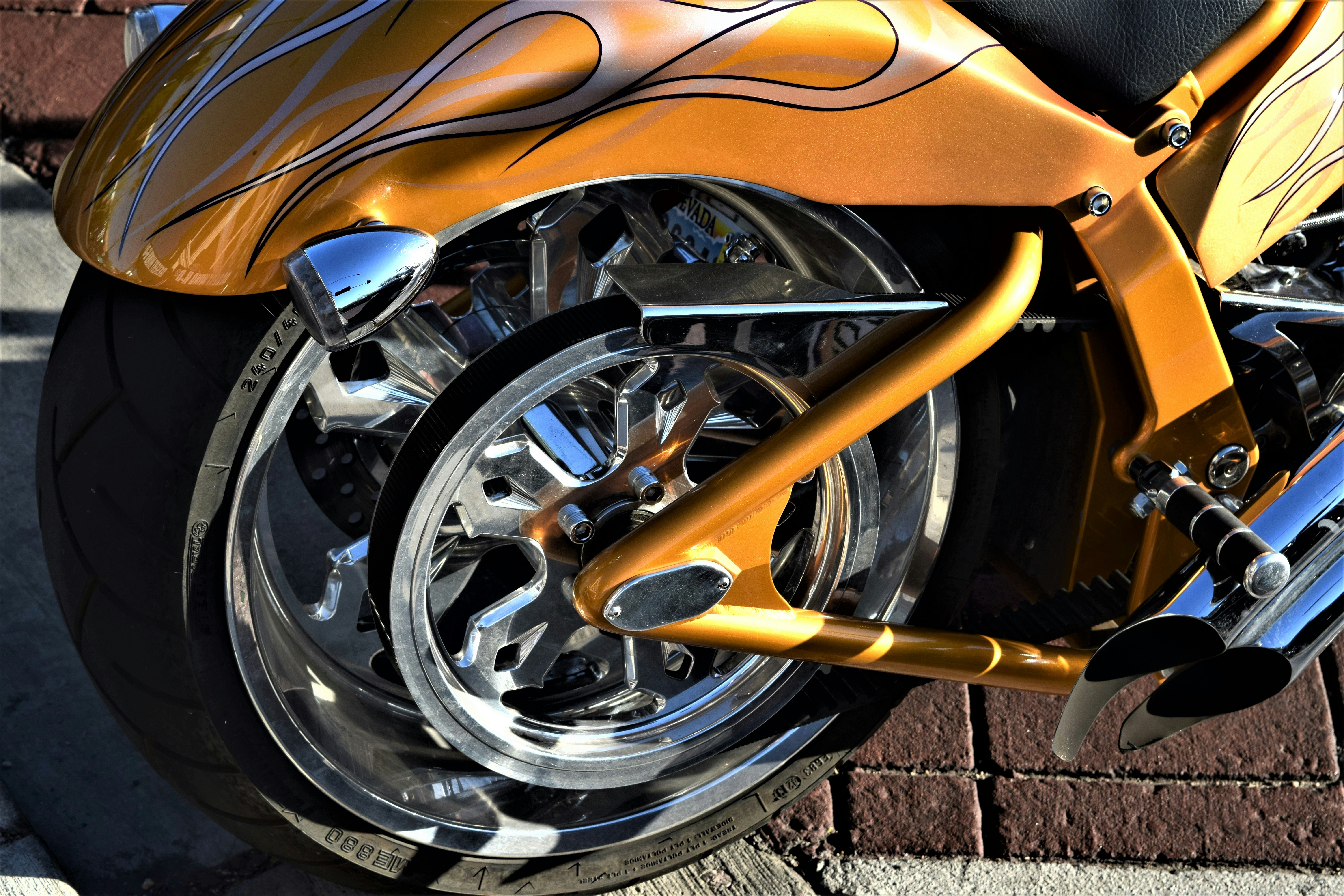 motorcycle gold wheels