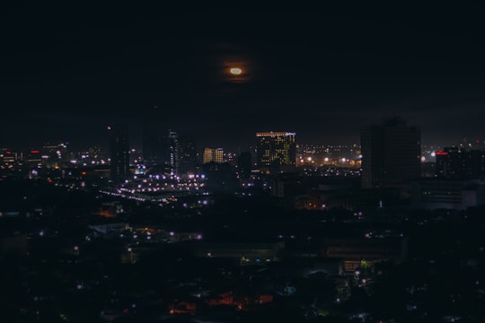 aerial photo of citylights in Cebu City Philippines