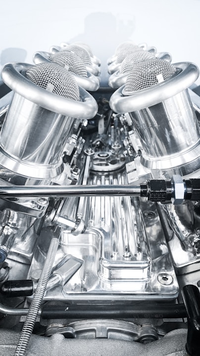 A high-quality image of aerospace components manufactured by Vorel.